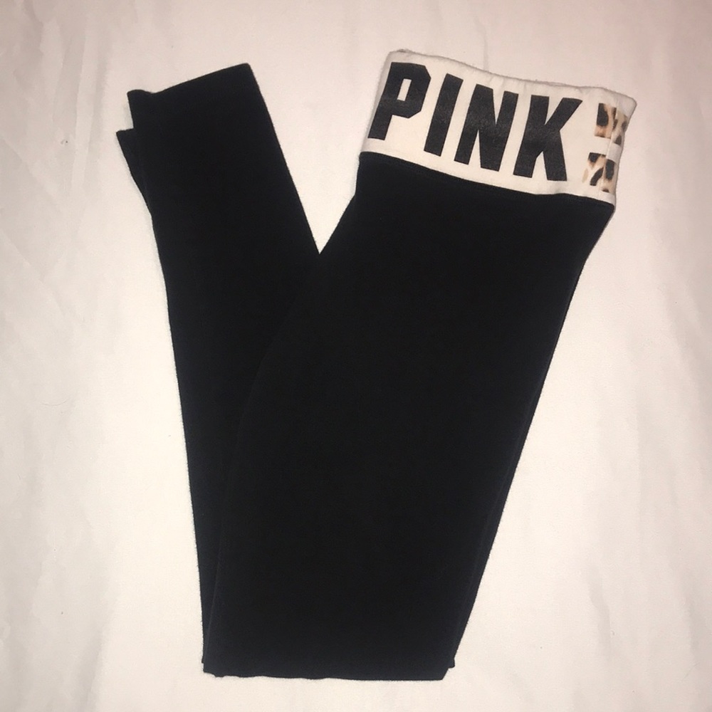 VS PINK | Y2K Skinny Yoga Legging Cheetah Waistband Size Small